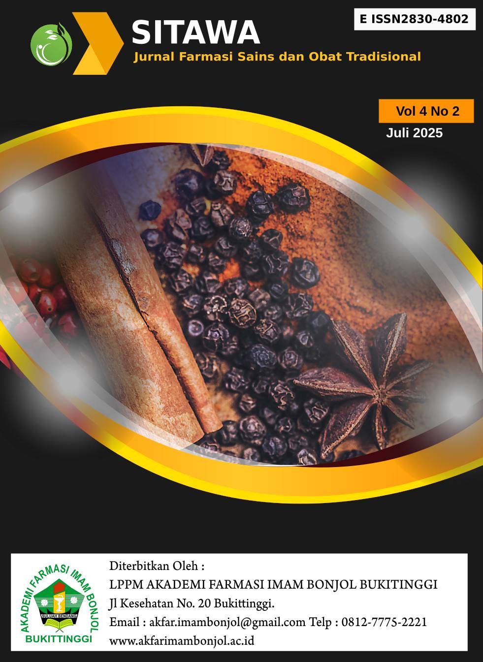 View Vol. 4 No. 2 (2025): SITAWA : Jurnal Farmasi Sains dan Obat Tradisional